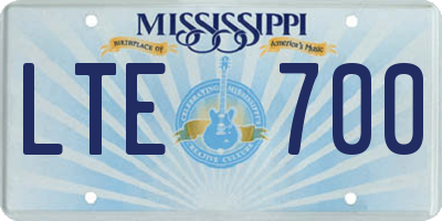 MS license plate LTE700