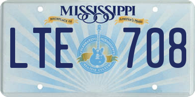 MS license plate LTE708