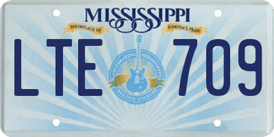 MS license plate LTE709