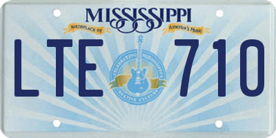 MS license plate LTE710