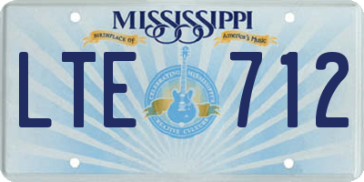 MS license plate LTE712