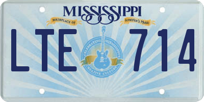 MS license plate LTE714