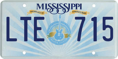 MS license plate LTE715