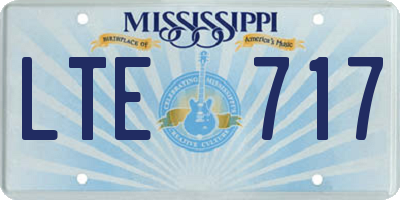 MS license plate LTE717