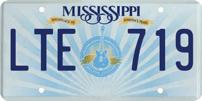 MS license plate LTE719