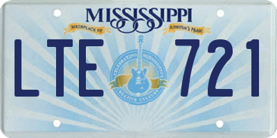 MS license plate LTE721