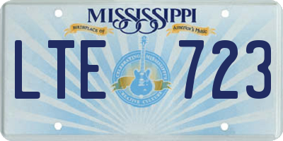MS license plate LTE723