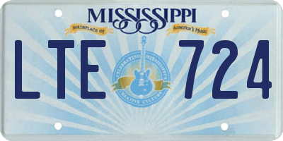 MS license plate LTE724