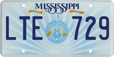 MS license plate LTE729