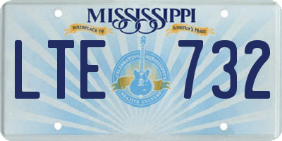 MS license plate LTE732