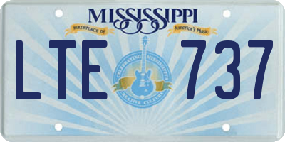 MS license plate LTE737