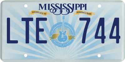 MS license plate LTE744