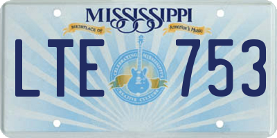 MS license plate LTE753