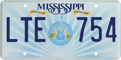 MS license plate LTE754