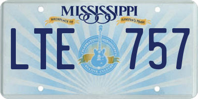 MS license plate LTE757
