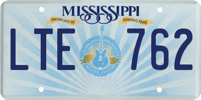 MS license plate LTE762