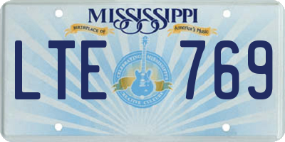 MS license plate LTE769