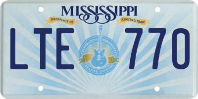 MS license plate LTE770