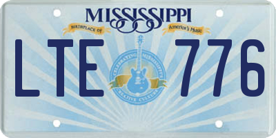 MS license plate LTE776