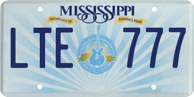 MS license plate LTE777