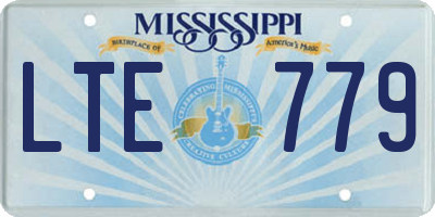 MS license plate LTE779