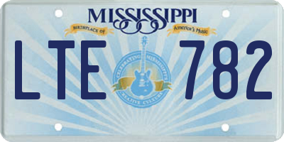 MS license plate LTE782