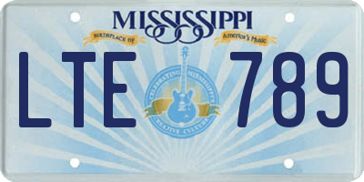 MS license plate LTE789