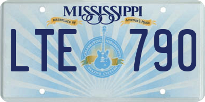 MS license plate LTE790