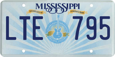 MS license plate LTE795