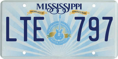 MS license plate LTE797