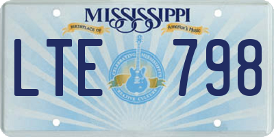 MS license plate LTE798