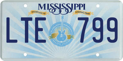 MS license plate LTE799