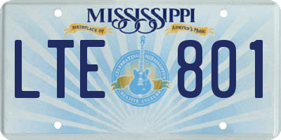 MS license plate LTE801