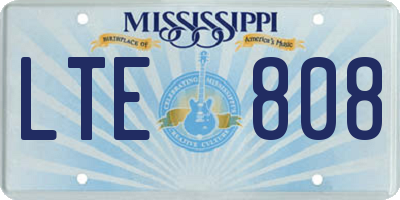 MS license plate LTE808