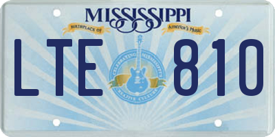 MS license plate LTE810