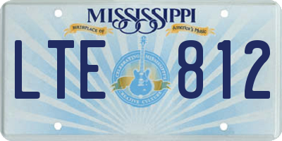 MS license plate LTE812