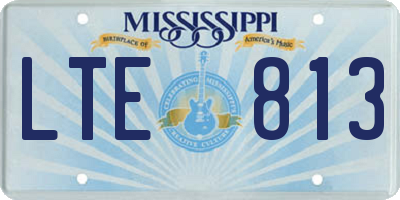MS license plate LTE813