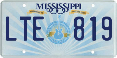 MS license plate LTE819