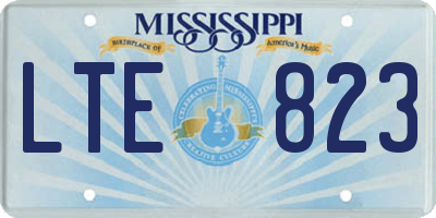MS license plate LTE823