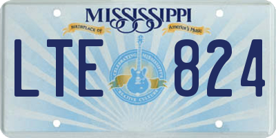 MS license plate LTE824