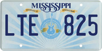 MS license plate LTE825