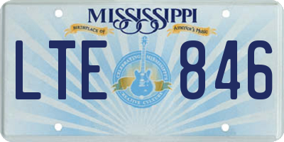 MS license plate LTE846