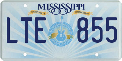 MS license plate LTE855