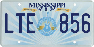 MS license plate LTE856