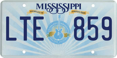 MS license plate LTE859