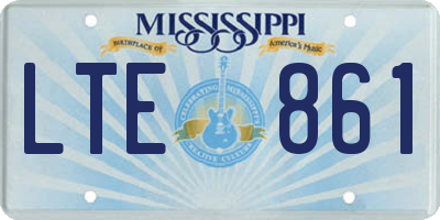 MS license plate LTE861