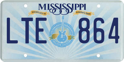 MS license plate LTE864