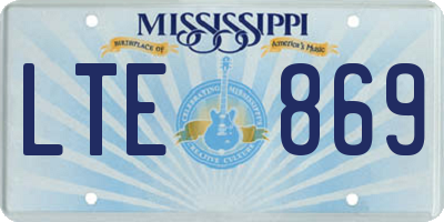 MS license plate LTE869