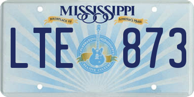 MS license plate LTE873