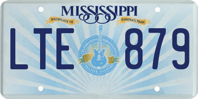 MS license plate LTE879